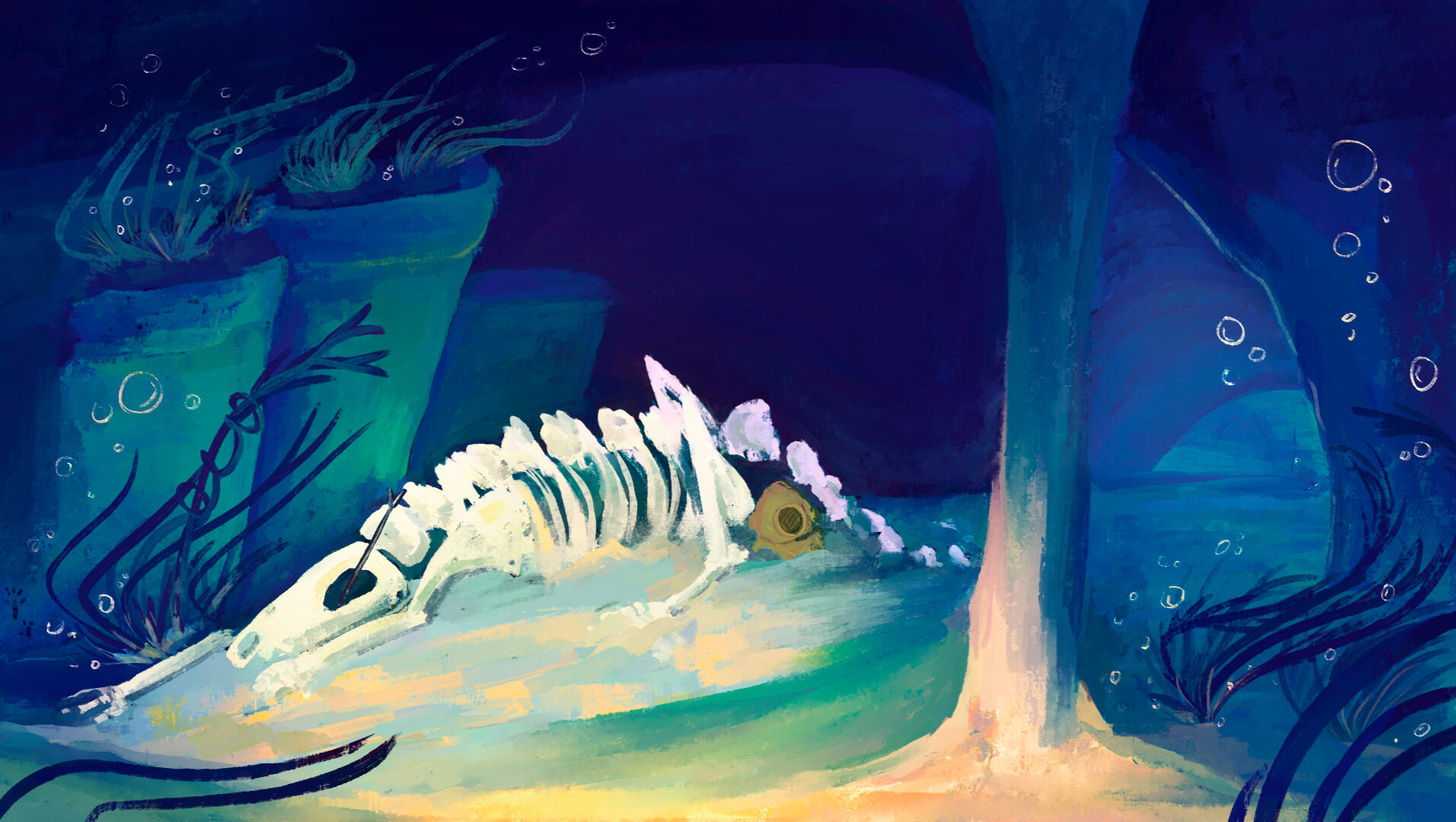 Tangled Tracks Illustration